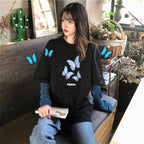 Women's Butterfly Print Short Sleeve T Shirt