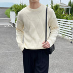 Men's Round Neck Long Sleeve Knit Tops