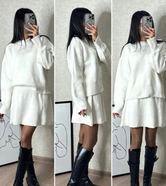 Women's Knitwear Skirt Outfit
