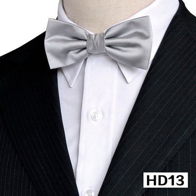 Men's Solid Color Silk Bow Tie