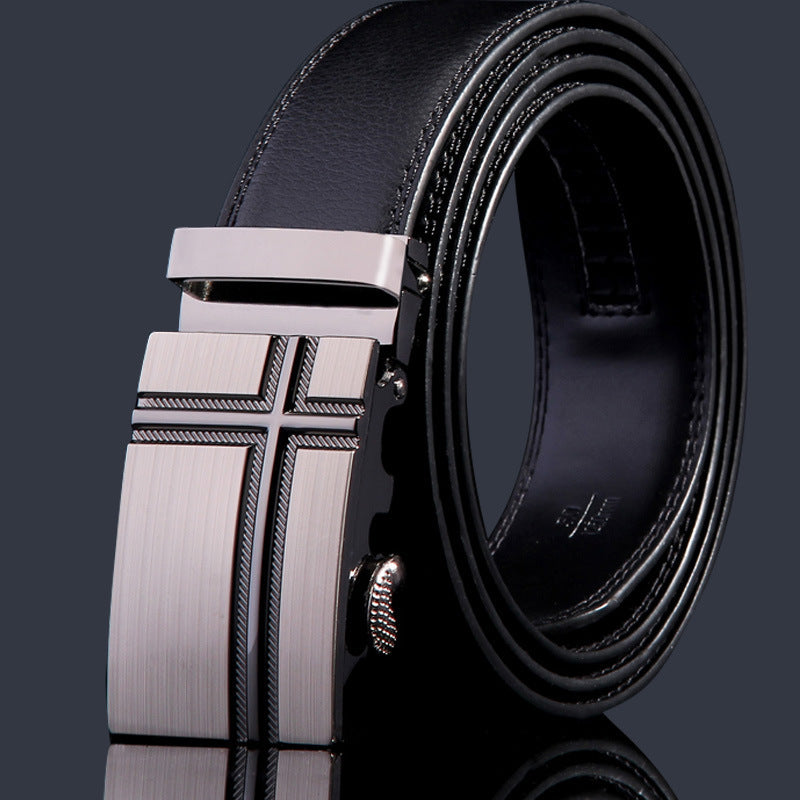 Men's Premium Leather Belt with Automatic Buckle