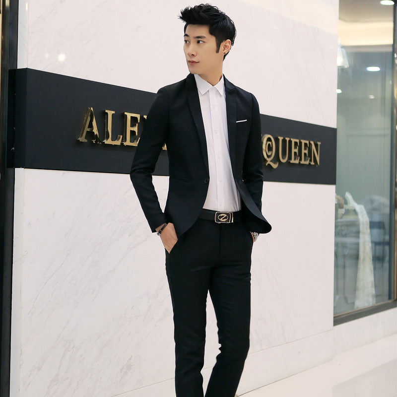 Men's Business Suit Set for Weddings and Formal Events