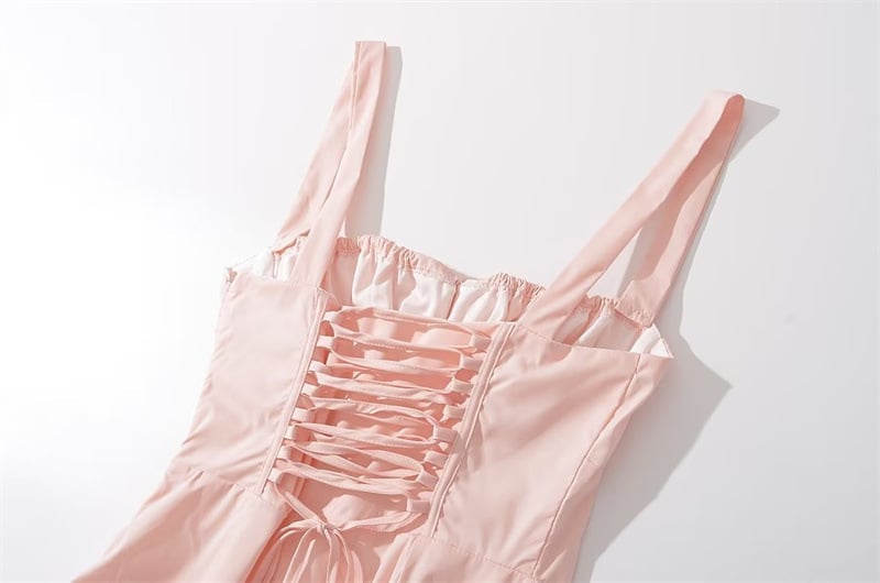 Women's Corset Lace Up Slim Fit Sling Dress