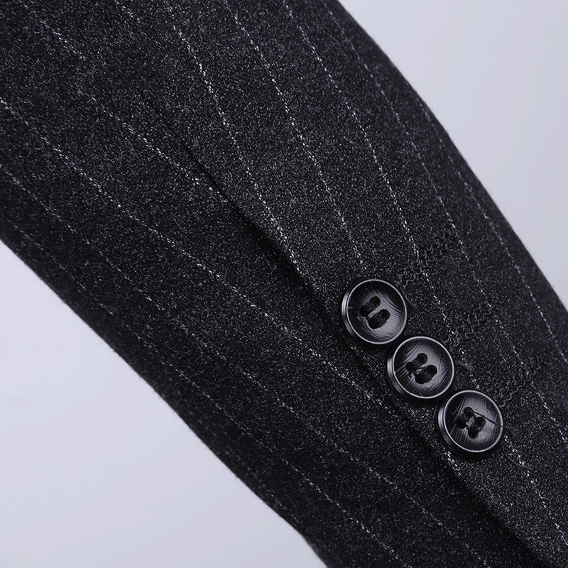 Men's Striped Suit Set for Weddings and Events (2 Pieces)