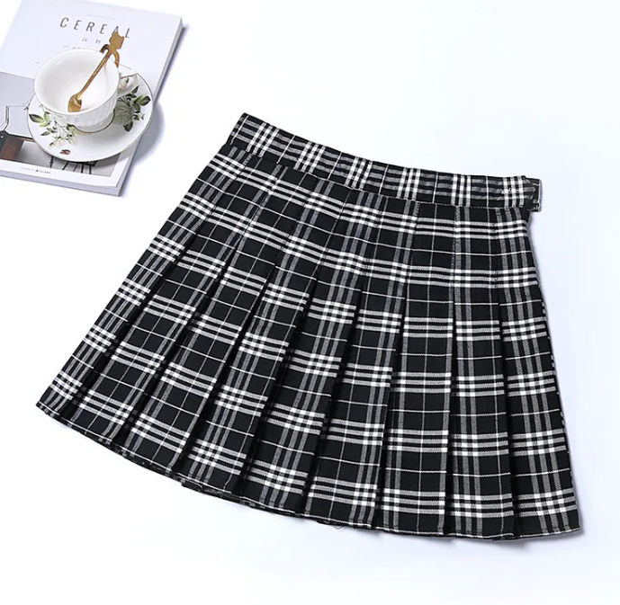 Women's Classic Plaid Uniform Skirt