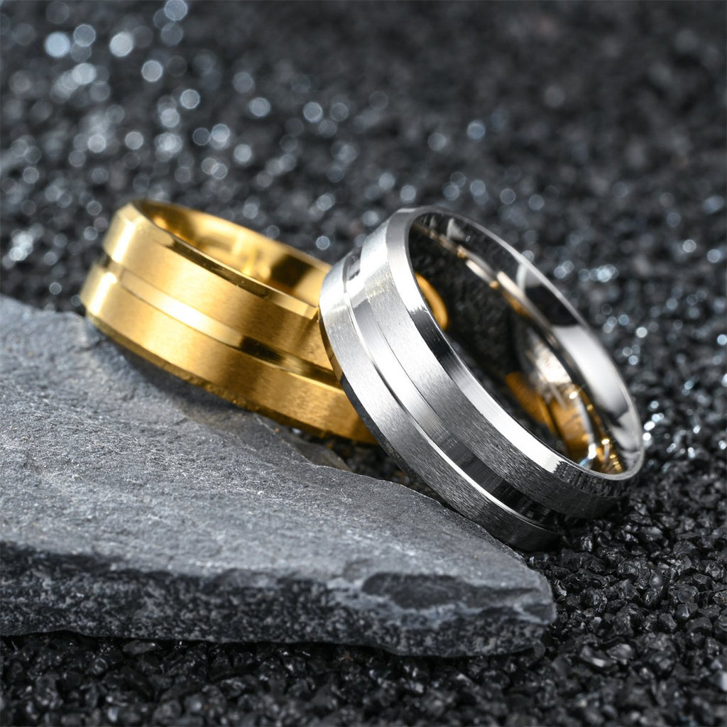 Men's Matte Stainless Steel Ring