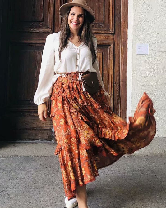 Women's Floral Skirt