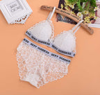 Women's Wireless Backless Lingerie Set With Panties