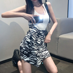 Women's Striped Midi Skirt
