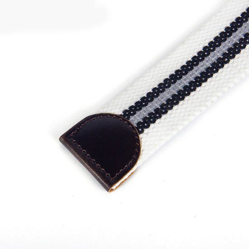 Men's Skull Automatic Buckle Canvas Belt (Wholesale)