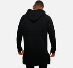 Men's Long Hoodie, Hip Hop Hoodie, Outerwear Sweatshirt