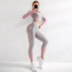 Women's Yoga Set Long Sleeve Seamless Breathable Activewear