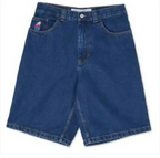 Unisex Cartoon Embroidered Denim Shorts