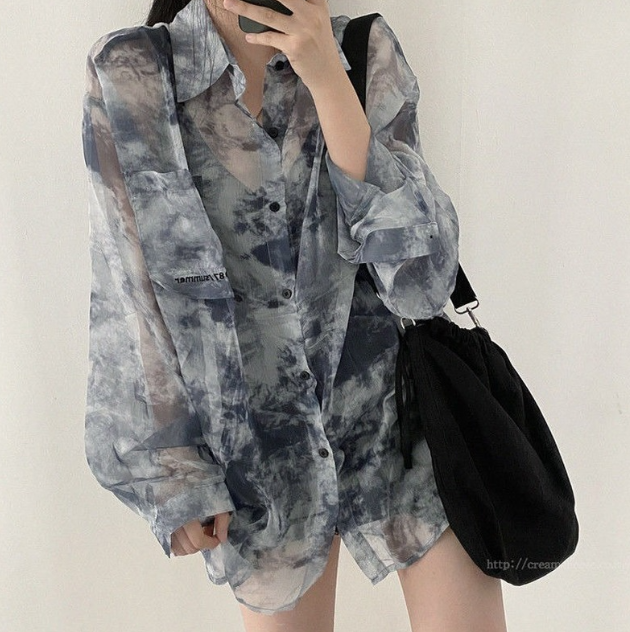 Women's Gothic Harajuku Casual Embroidered Shirt Women's Shirt Unbranded
