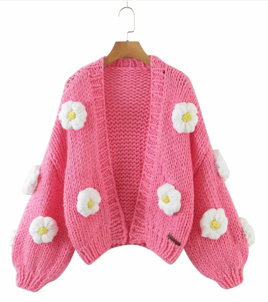 Handmade Embroidery Cardigan Women's Knitwear & Sweaters Unbranded