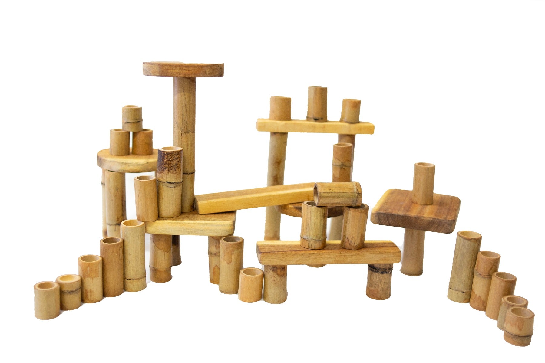 Bamboo building set 46 pcs Main image