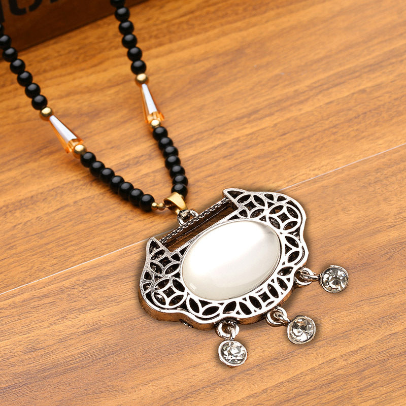 Long Sweater Necklace with Versatile Beads