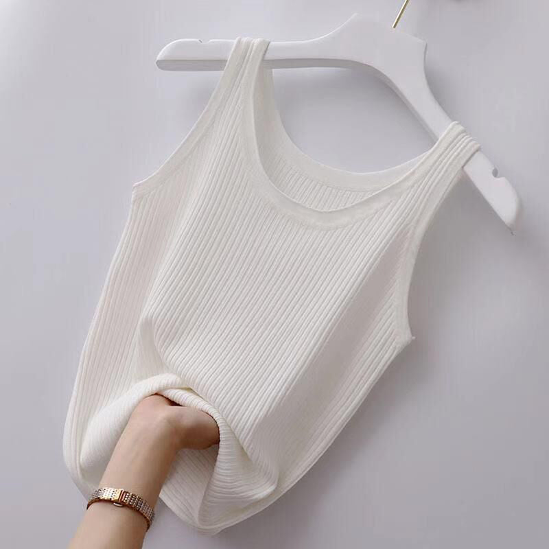 Summer Knitted Sleeveless Women's Slim Vest