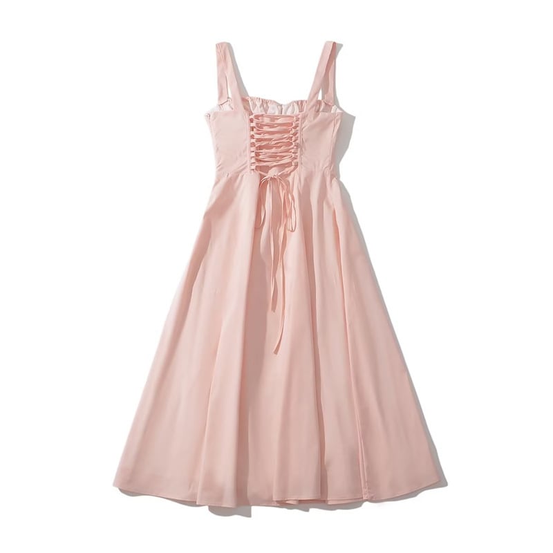 Women's Corset Lace Up Slim Fit Sling Dress