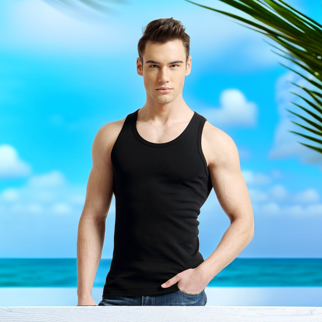 Men Cotton Slim Fit Tank Top Secondary image
