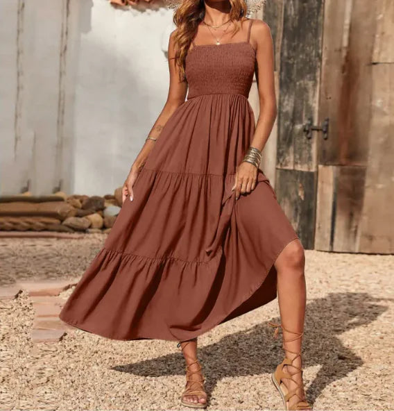 Multi Layer Chiffon Swing Dress Women