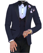 Men's Slim Fit 3-Piece Suit for Weddings and Events