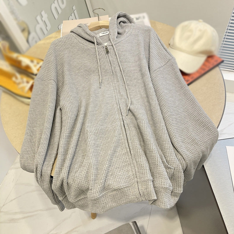 Women's Thermal Cardigan Zip Pullover Sweater