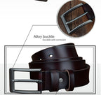 Men's Genuine Leather Belt With Pin Buckle Men's Belt Unbranded