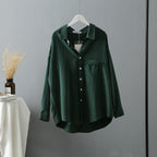 Women's Loose Plain Shirt Jacket