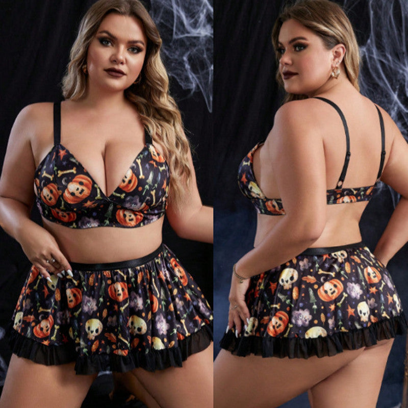Women's Plump Girls Halloween Maid Costume Lingerie Outfit Women's Lingerie Unbranded