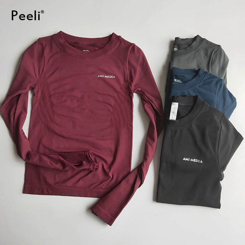 Women's Long Sleeve Yoga Fitness Tops