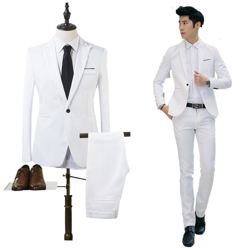 Men's Business Suit Set for Weddings and Formal Events