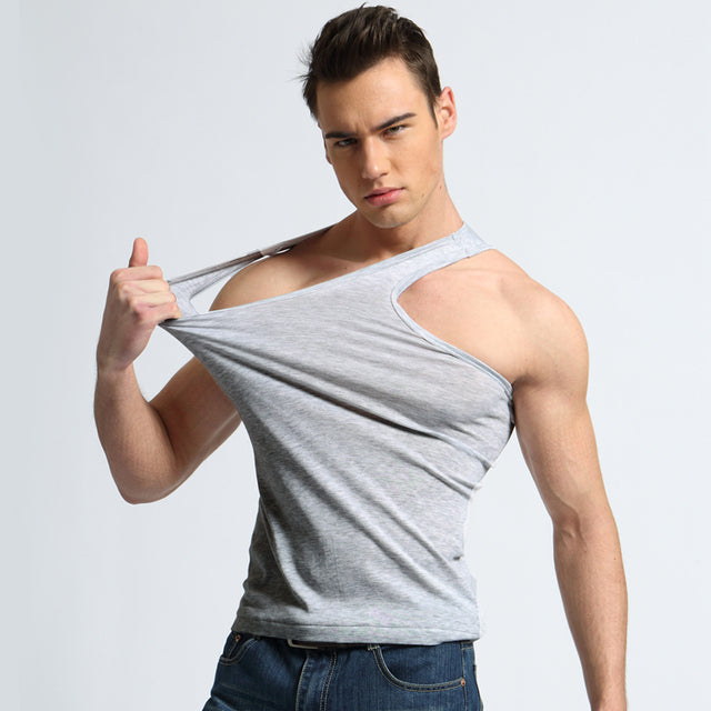 Men Cotton Slim Fit Tank Top