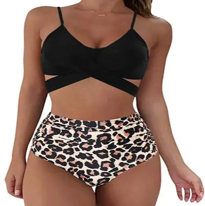 Women's Sexy Solid Print Bikini Set