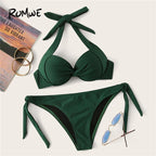 Women's Knotted Bandeau Bikini Set