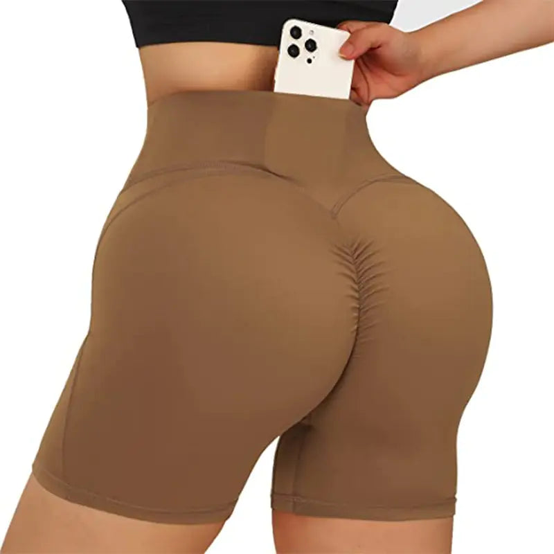 Women's High Waist Workout Seamless Fitness Yoga Shorts