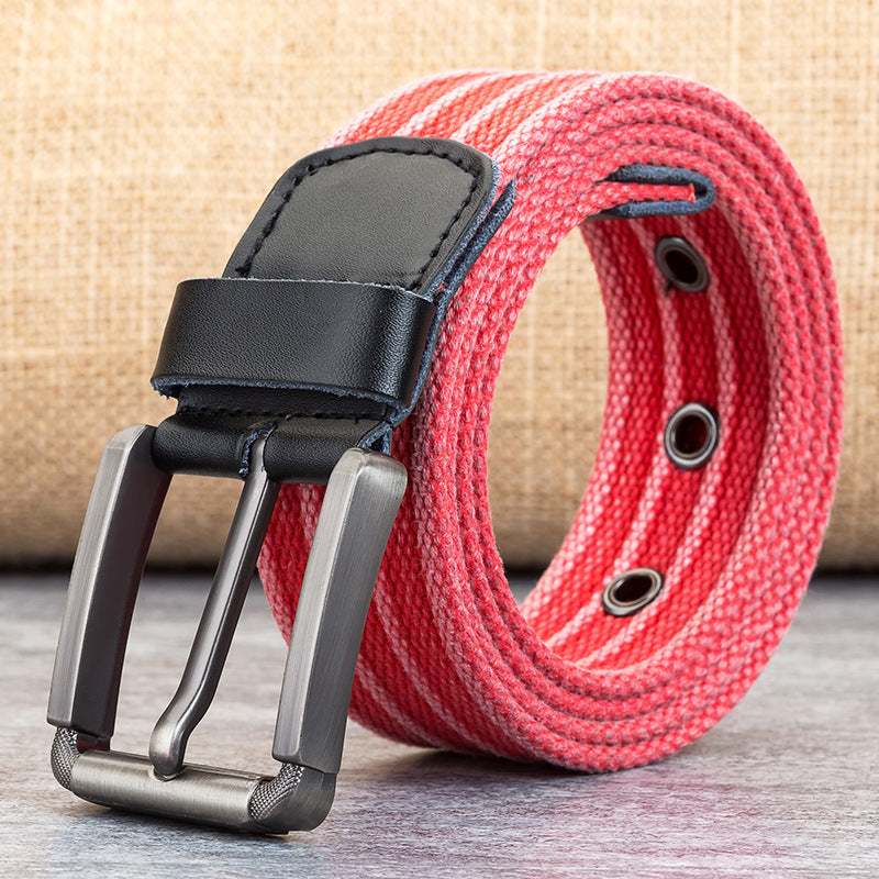 Men's Canvas Belt with Polyester Weaving - Wholesale