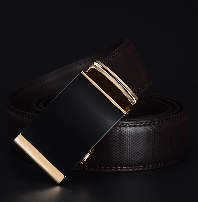 Men's Genuine Leather Automatic Buckle Belt