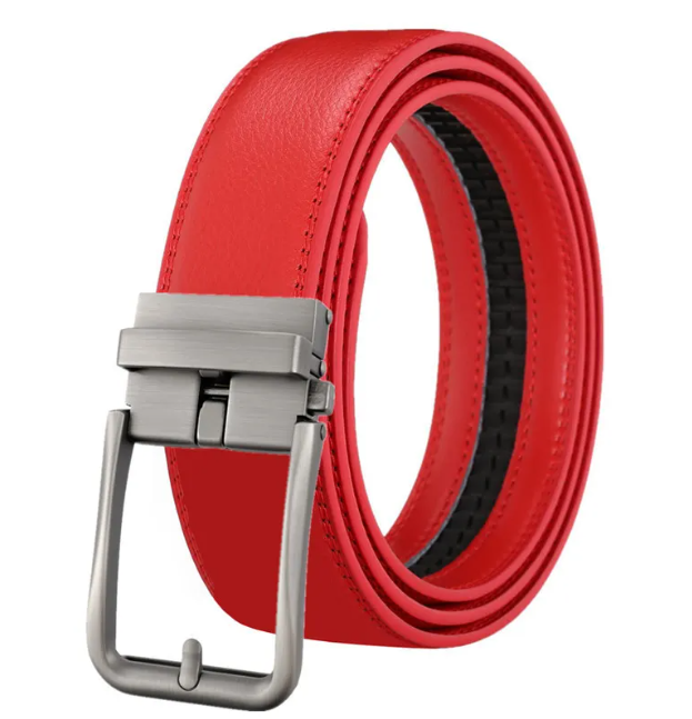 Men's Automatic Hollow Buckle Leather Belt