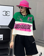 Women's Color Block Short T Shirt