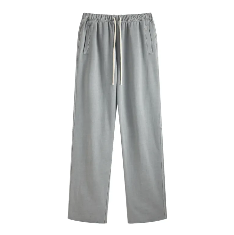 Men's Straight Leg Sweatpants Men's Sweats & Trackpants Unbranded Washed grey L