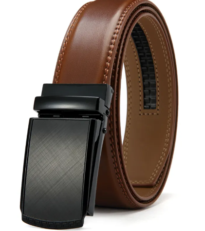Men's No Holes Cowhide Leather Belt