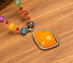 Long Sweater Necklace with Versatile Beads