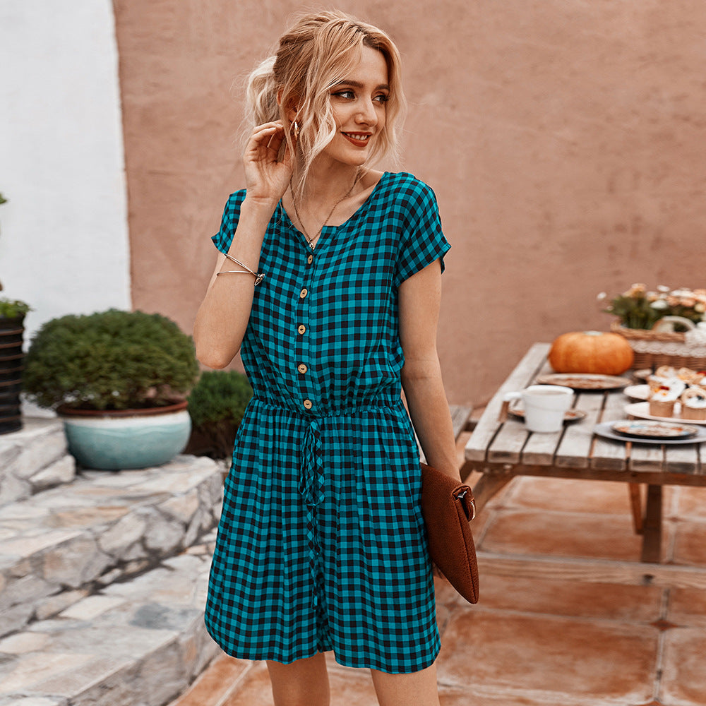 Women's Plaid Jumpsuit for Stylish Commuter Outfit