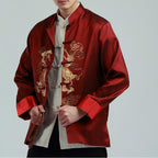 Men's Chinese Style Embroidered Dragon Jacket