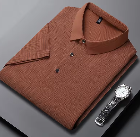 Men's Textured Polo Shirt