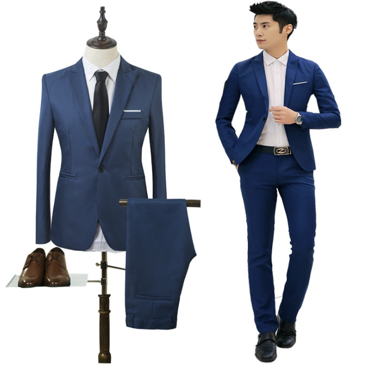 Men's Business Suit Set for Weddings and Formal Events