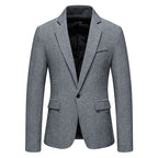 Men's Thickened Casual Suit for Business and Office Wear ILLUSION CO Grey M