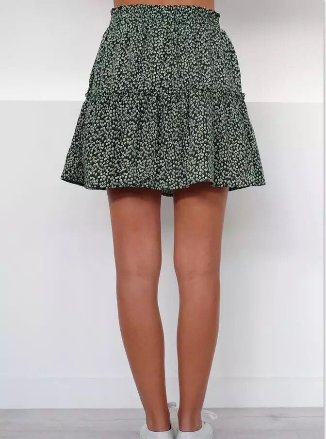 Women's Floral A line Beach Printed Mini Skirt