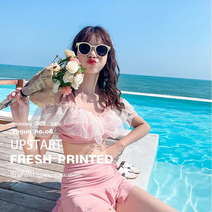 Women's Pink Sweet Bikini Suit